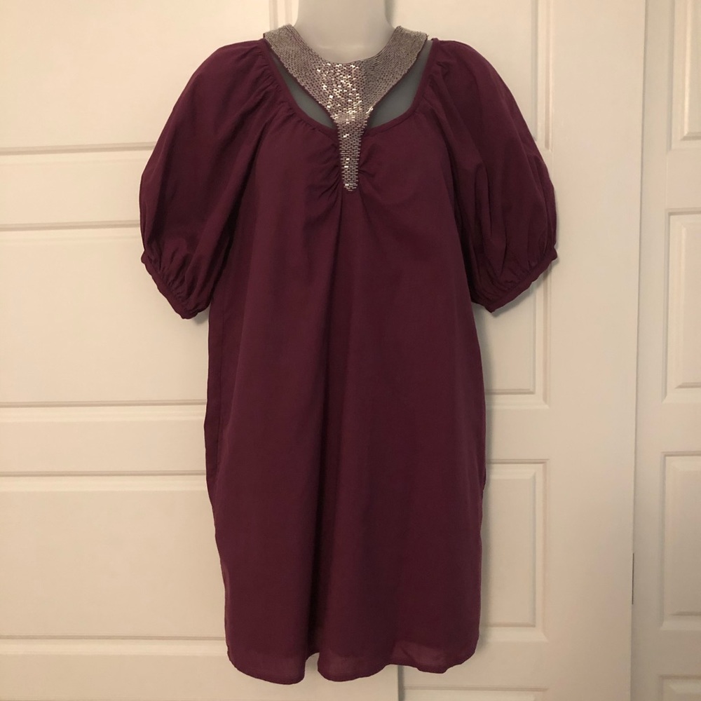 VaVa by Joy Han dress/ tunic with beaded collar